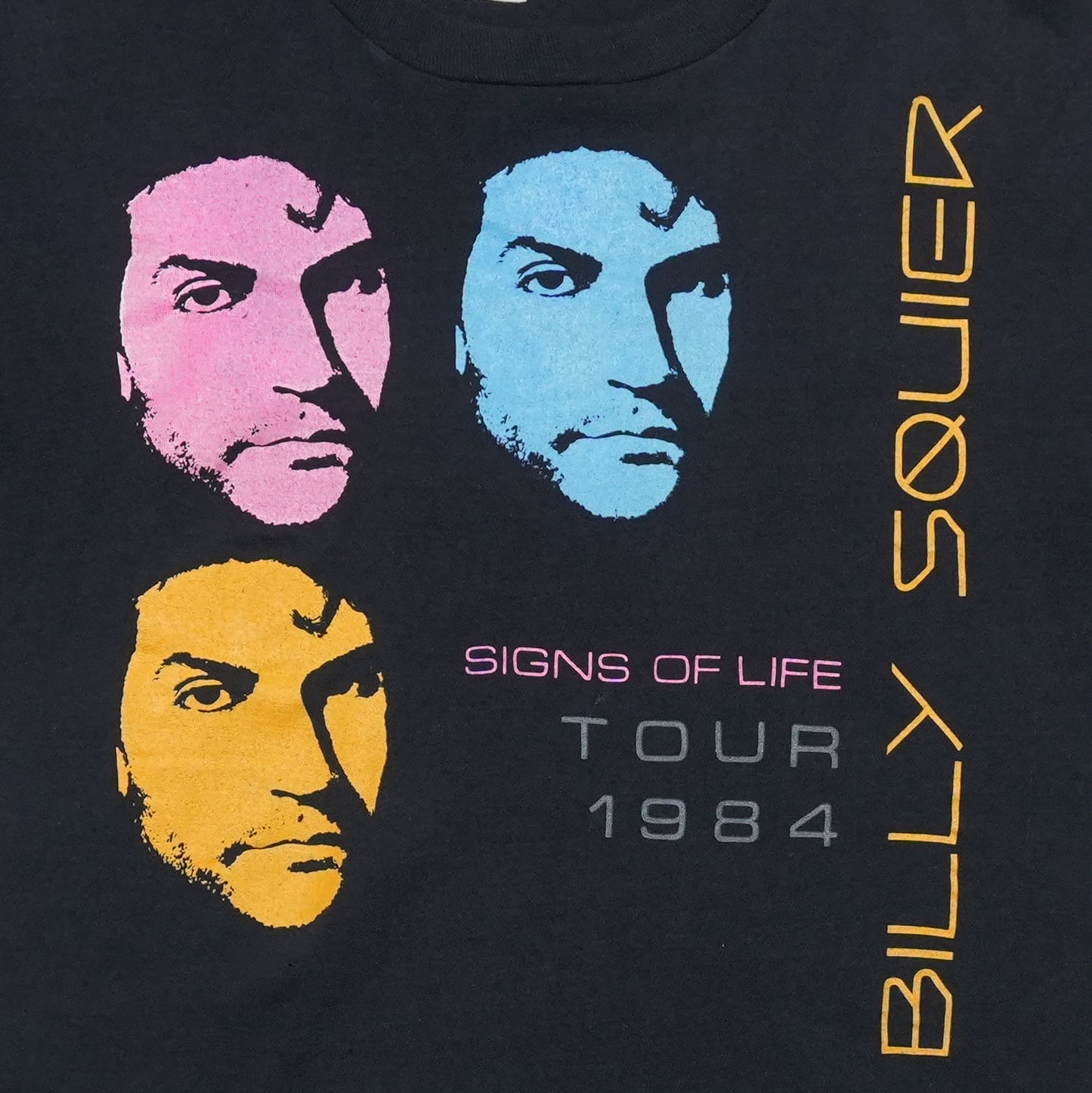 1984 Billy Squier Signs Of Life Tour Shirt Front Graphic