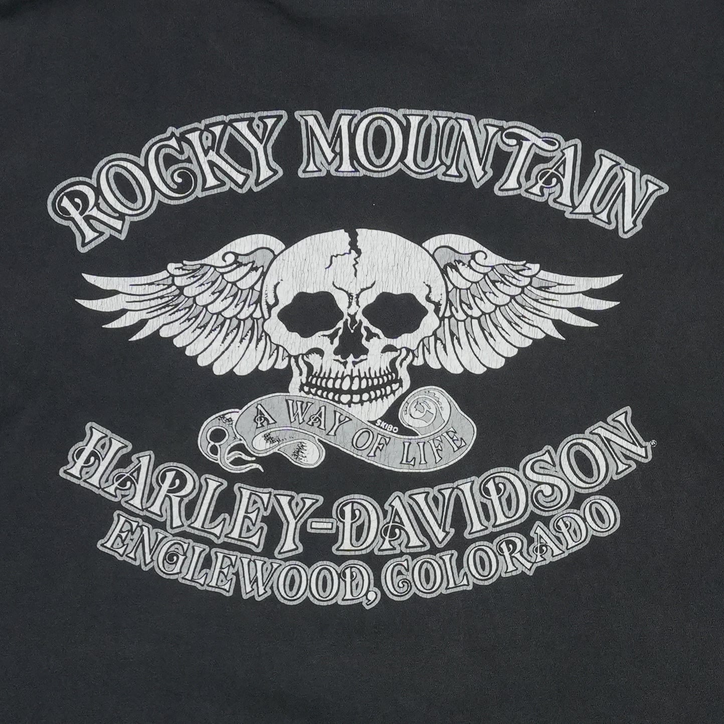 1990s Harley Davidson Englewood Colorado Wild At Heart Shirt Back Detail 1