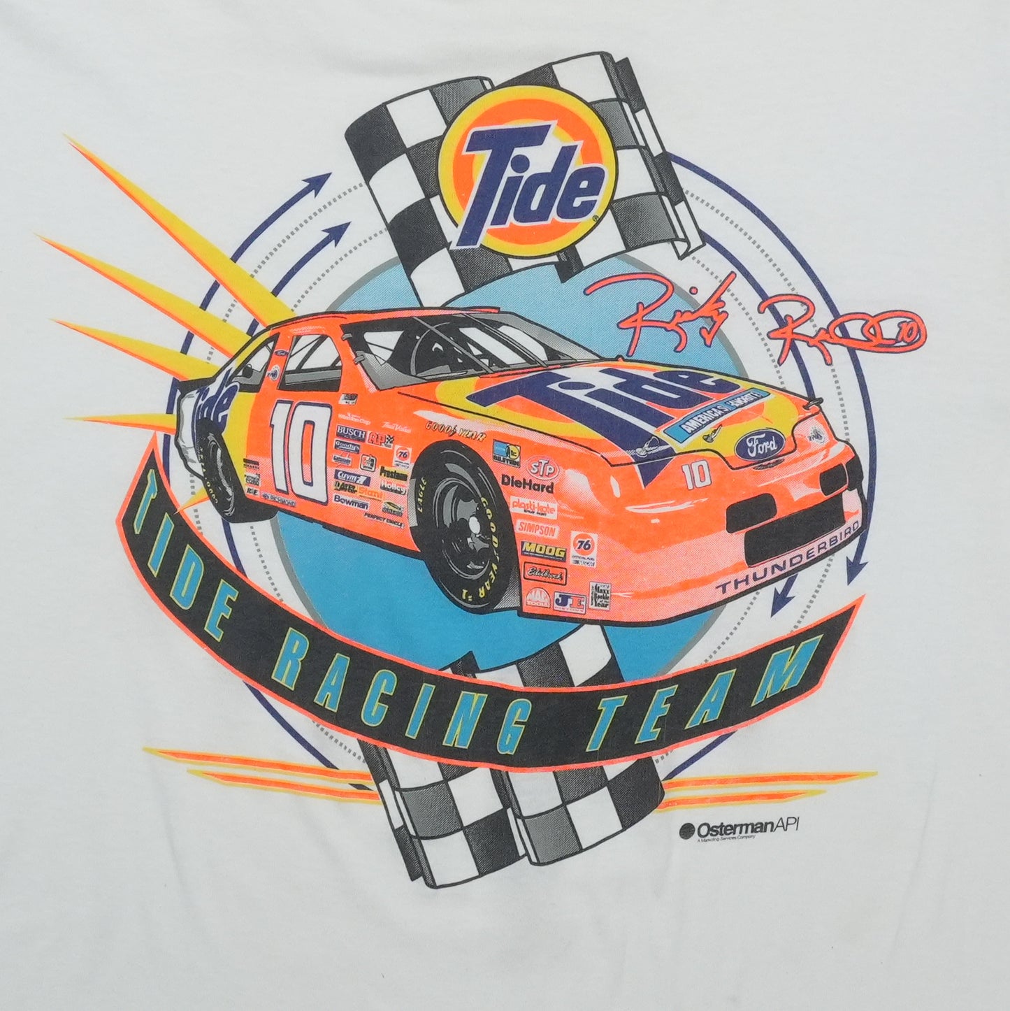 1990s Tide Racing Team NASCAR Shirt Front Graphic