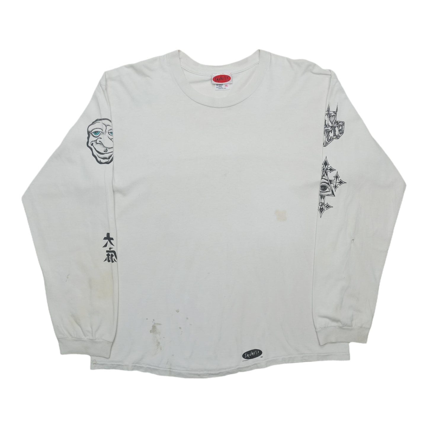 1990s Tattoo Art Long Sleeve Shirt Front