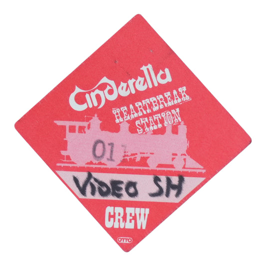 1980s Cinderella Heartbreak Station Video SH Crew Backstage Pass - front