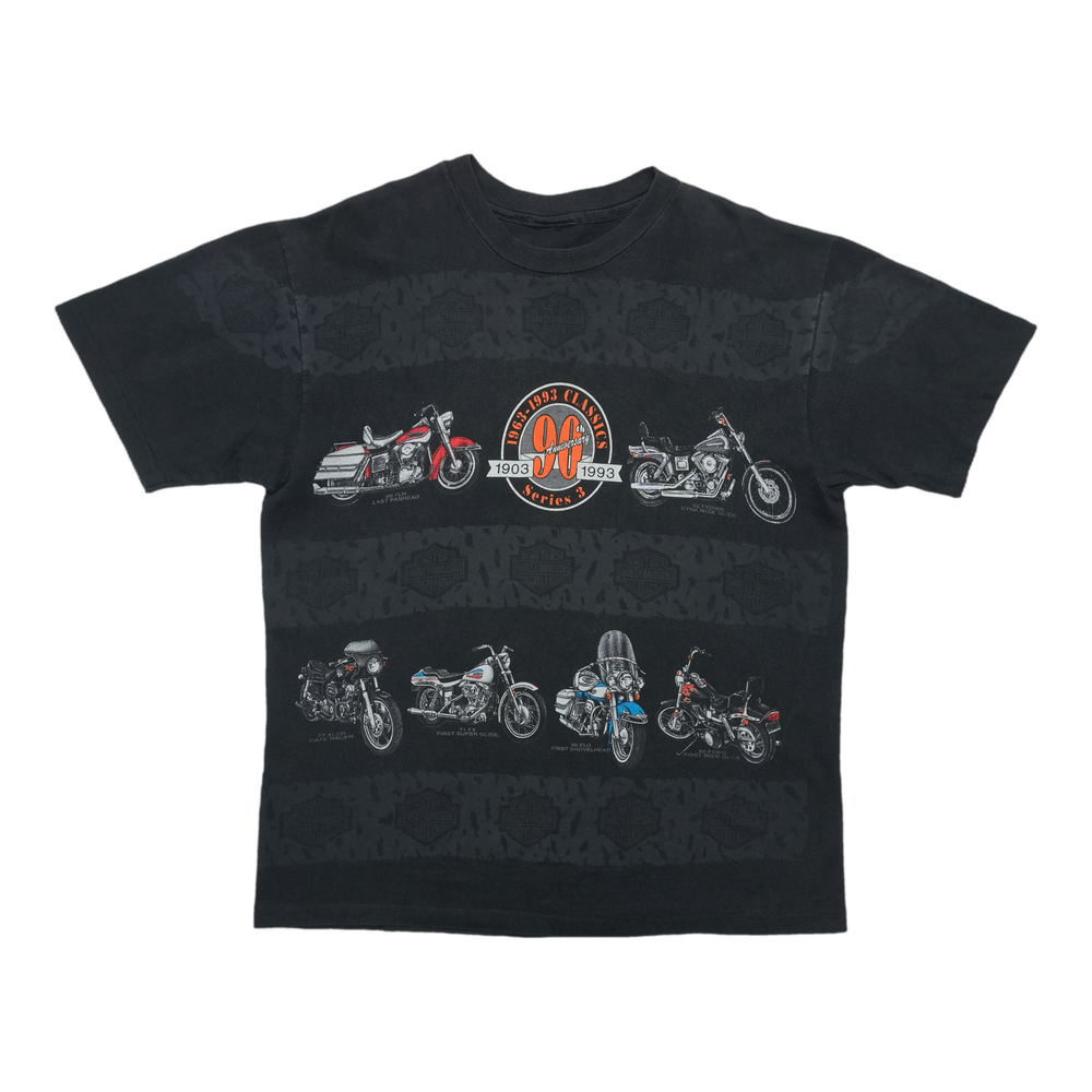 1993 Harley Davidson 90th Anniversary All Over Print ShirtFront