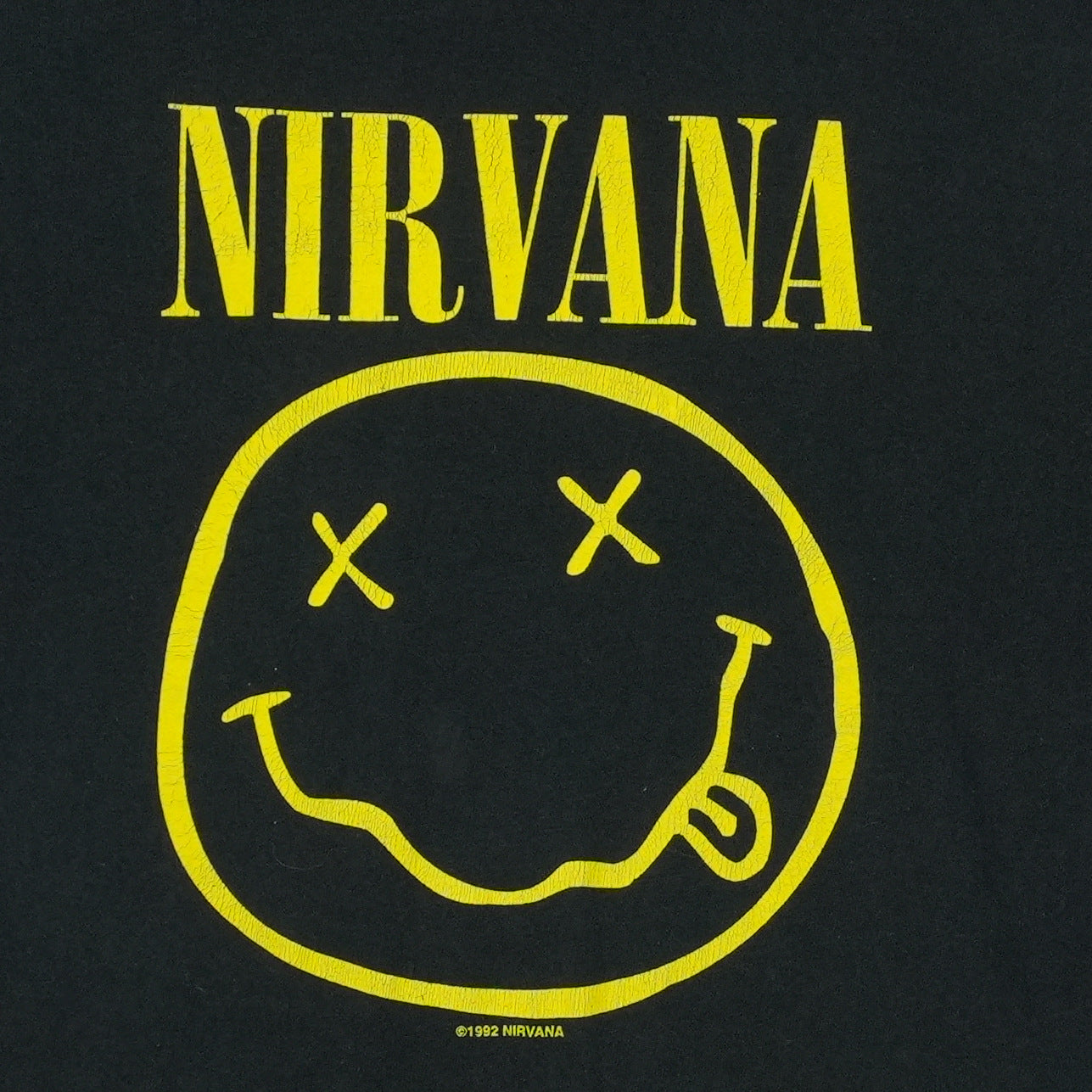 2000s Nirvana Smiley Corporate Rock Whores Shirt Detail 2