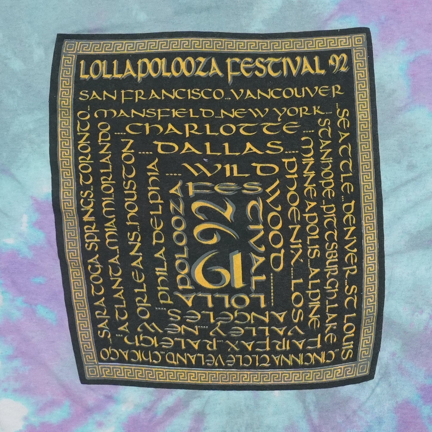 1992 Lollapalooza Festival Shirt Back Detail 1