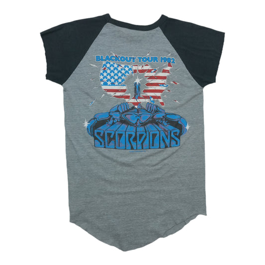 1980s Scorpions Blackout Raglan Shirt Back