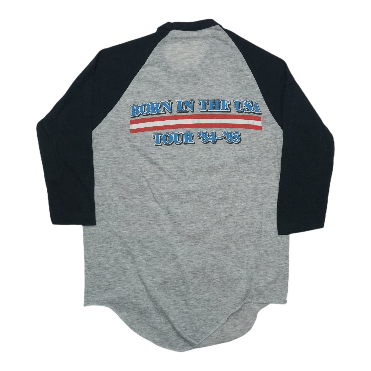 1984 Bruce Springsteen Born in the USA Tour Raglan Shirt Back