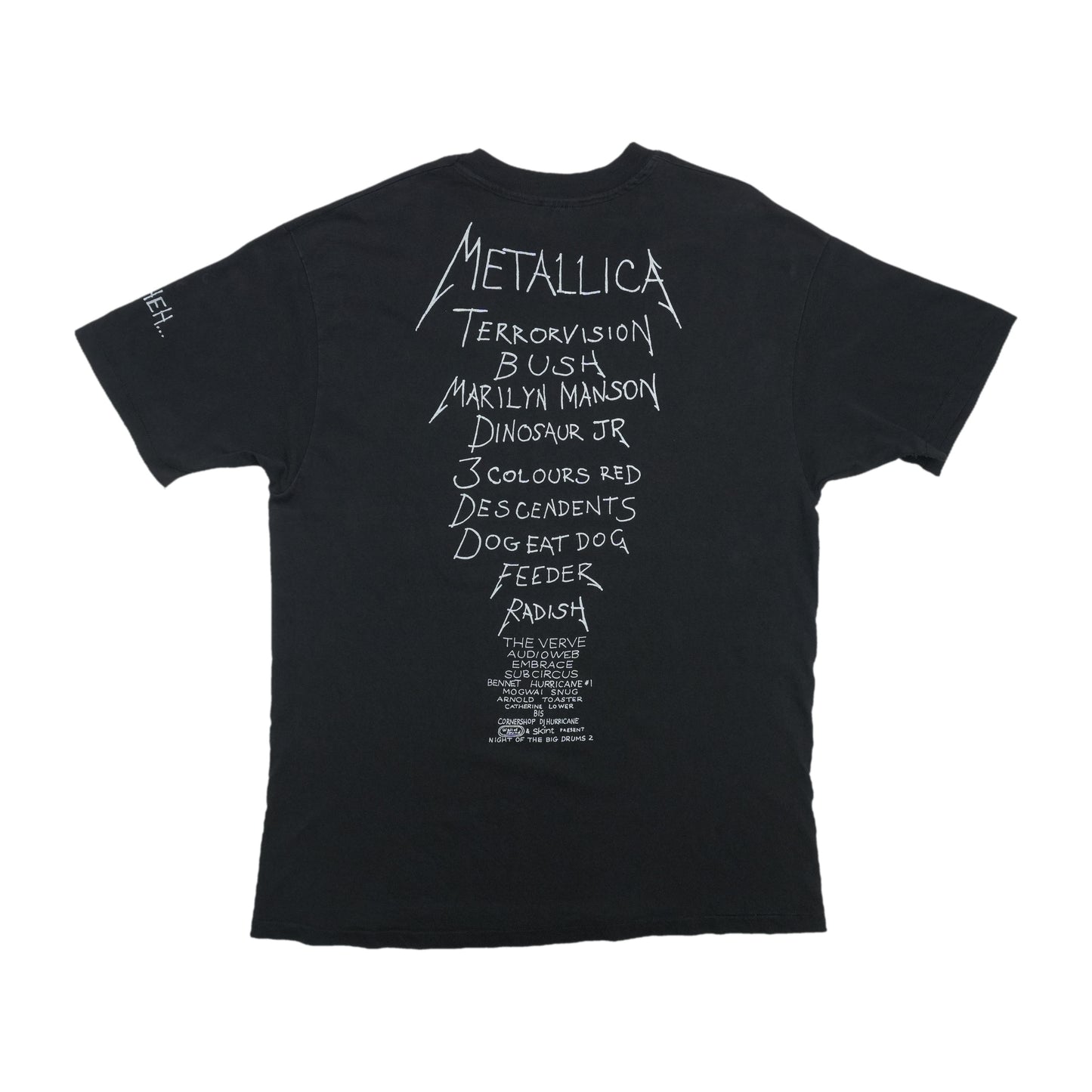 1997 Reading Festival Metallica Concert Shirt Back
