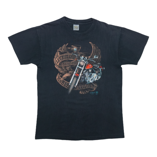 1989 Harley Davidson Live to Ride Ride to Live 3D ShirtFront
