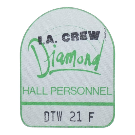1980s Neil Diamond I.A. Crew Hall Personnel Backstage Pass - front