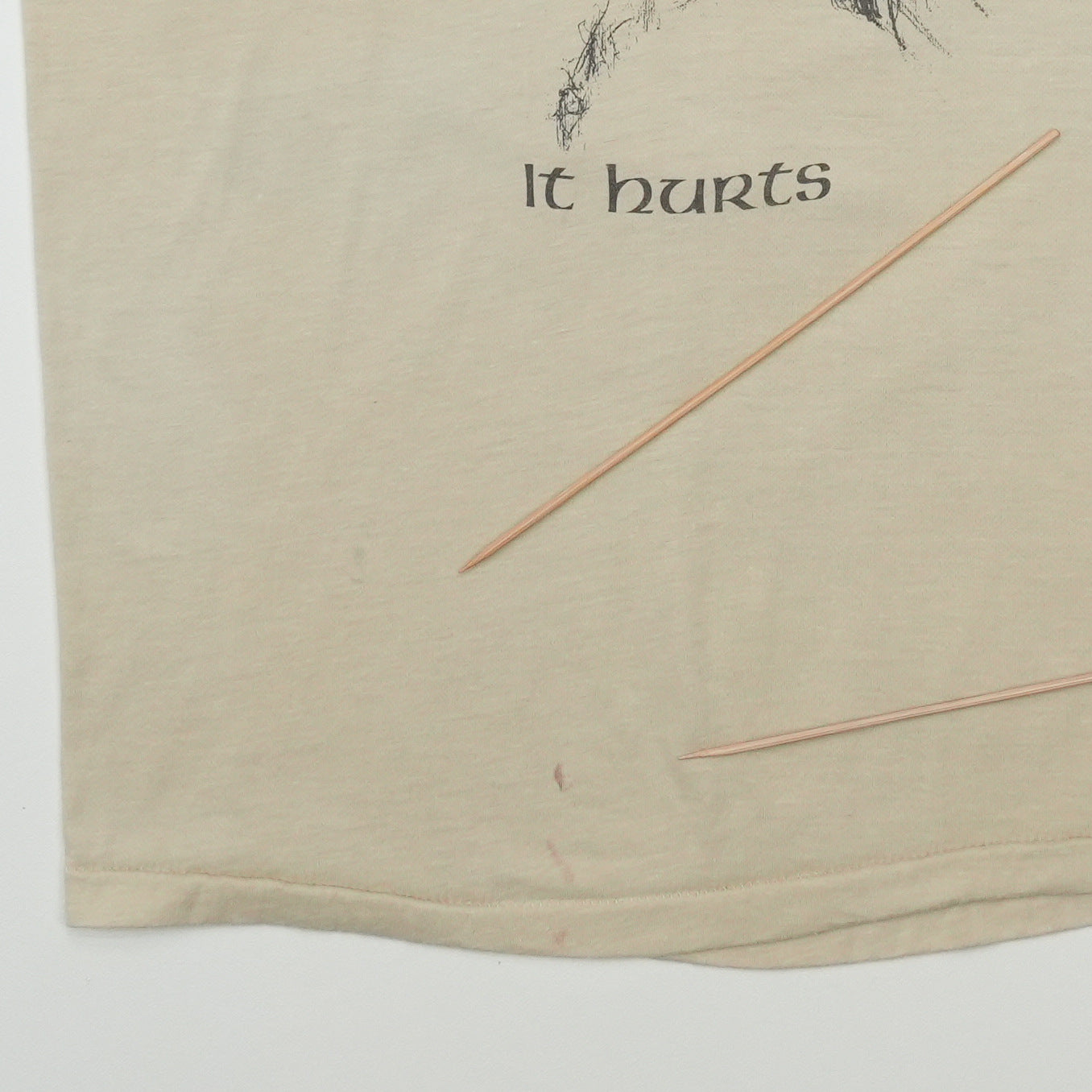 1980s Jesus Loves You So Much It Hurts Shirt Detail 3