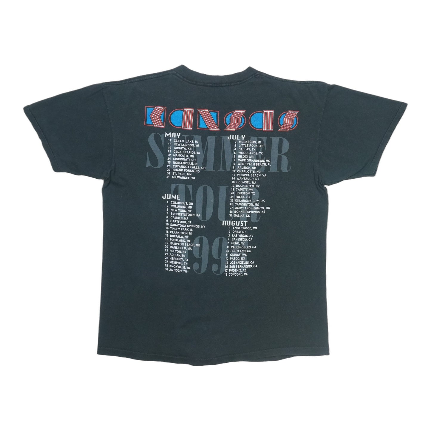 1993 Kansas Summer Tour Shirt Back