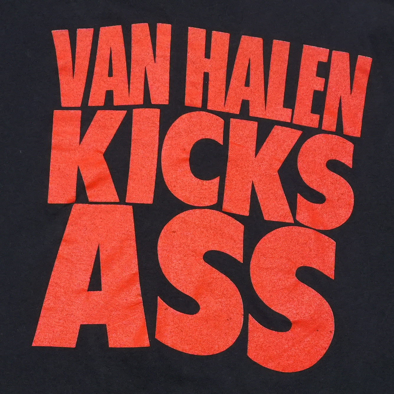 1980s Van Halen Kick Ass Shirt Back Graphic