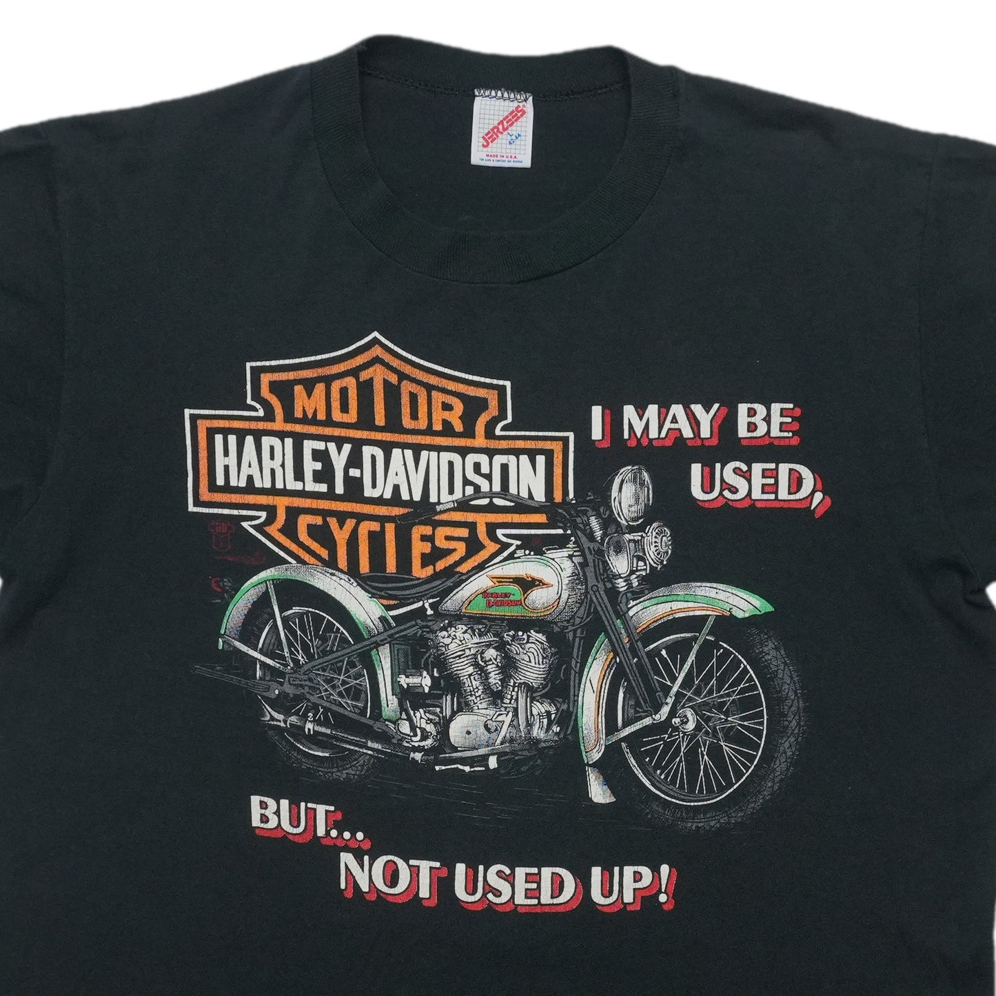 1980s Harley Davidson I May Be Used But Not Used Up ShirtFront Graphic