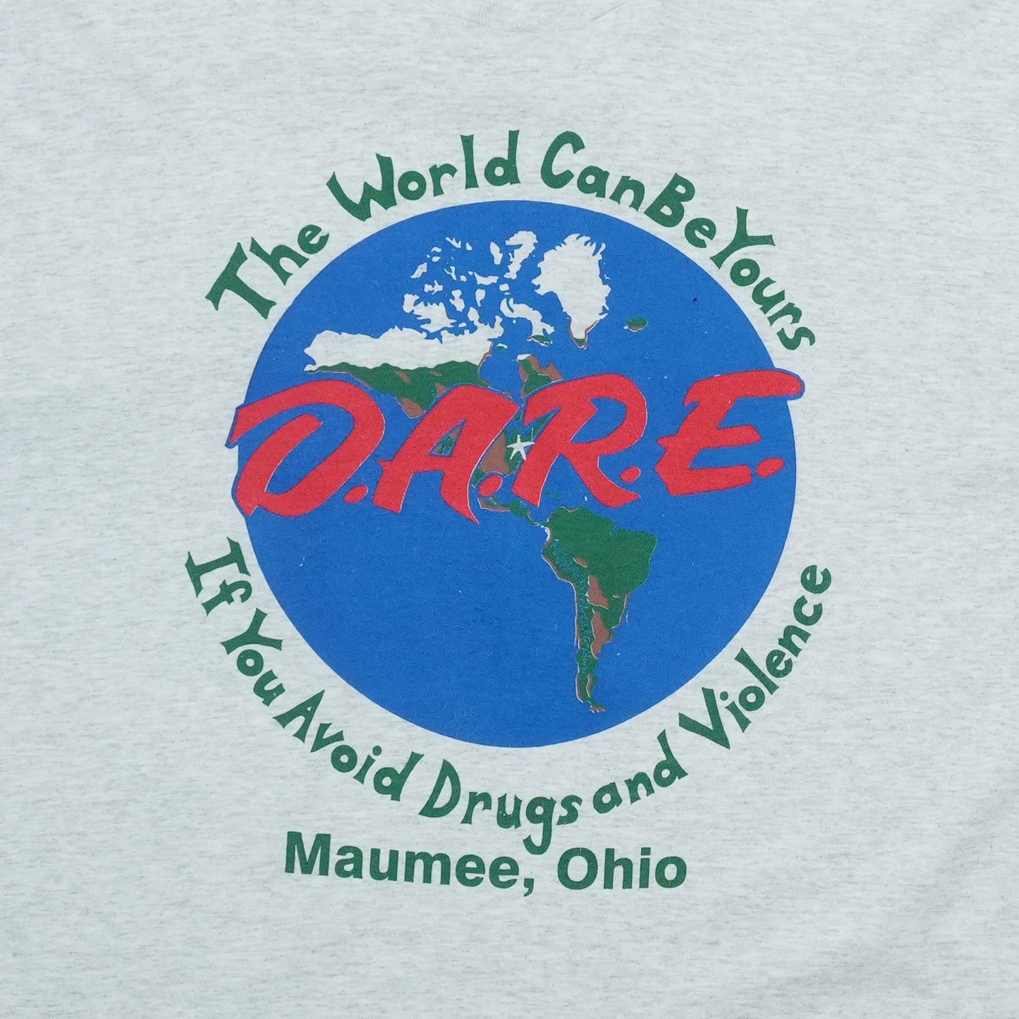 1990s D.A.R.E. Maumee Ohio Shirt Front Graphic
