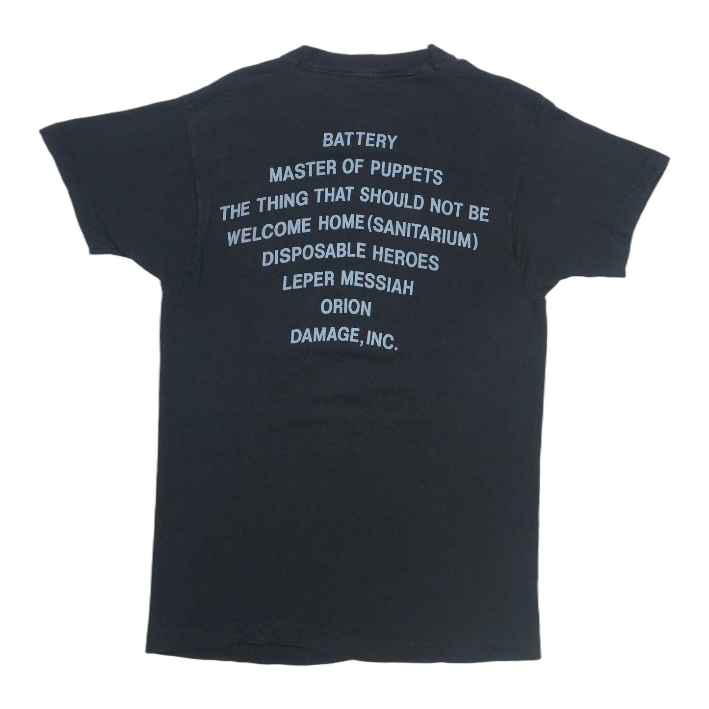 1986 Metallica Master Of Puppets Shirt Back