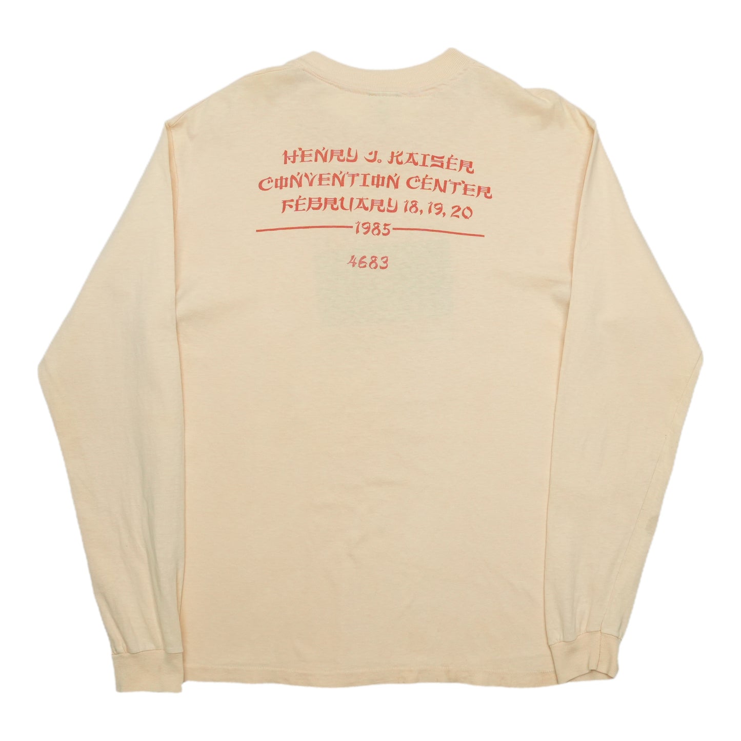 1985 Grateful Dead Henry J. Kaiser Long Sleeve Shirt Back