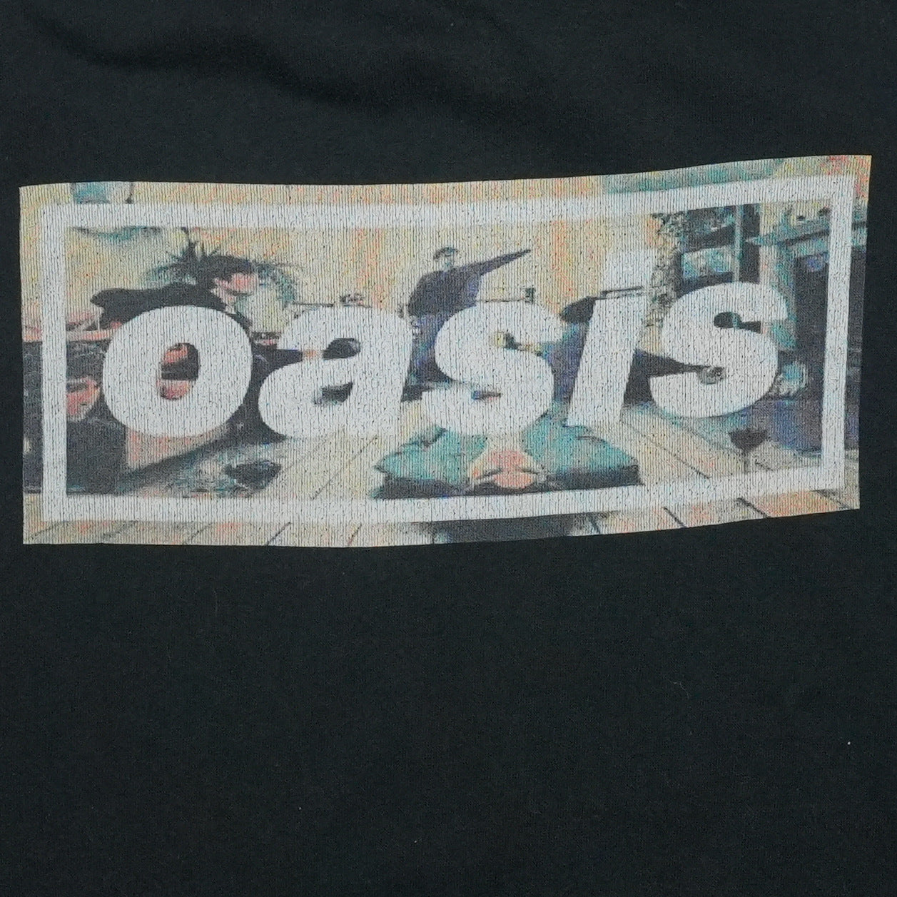 1990s Oasis Hoodie Front Graphic 1
