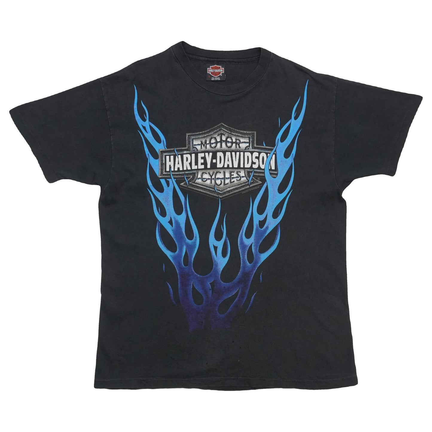 1993 Harley Davidson Blue Flame Shirt