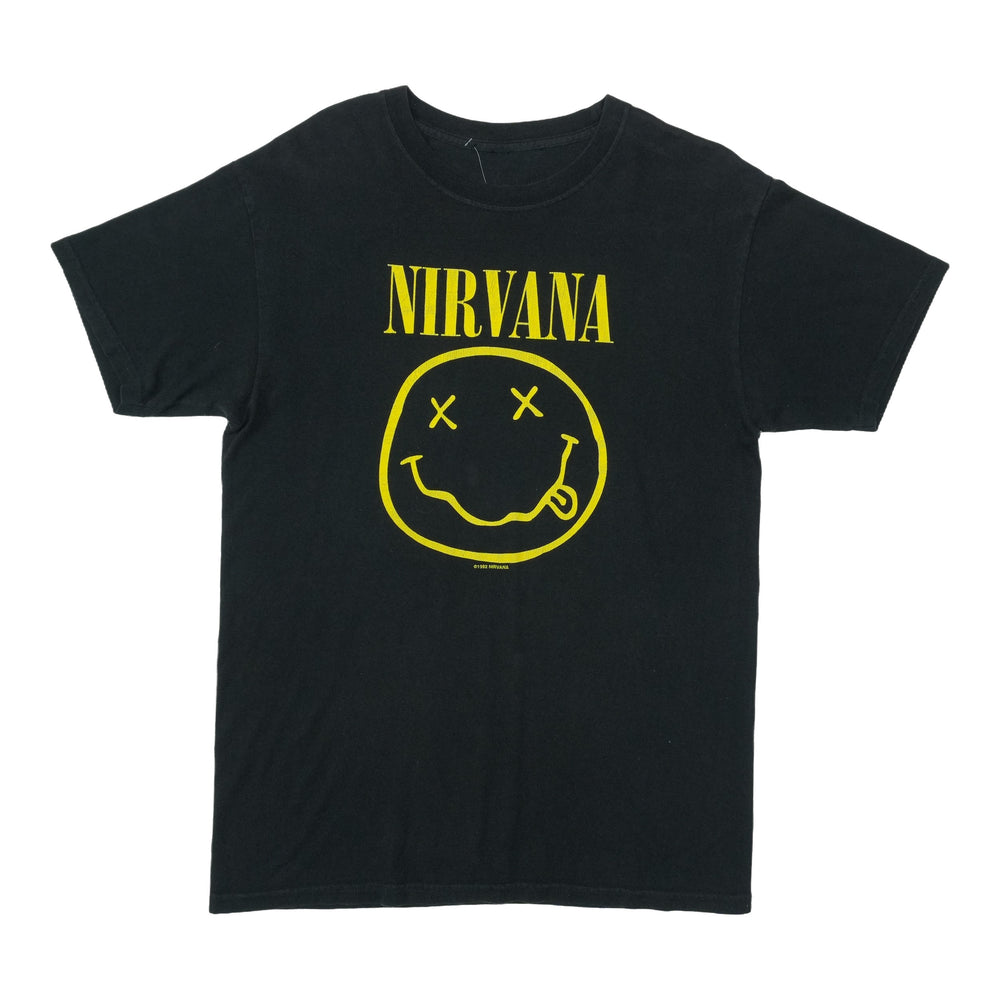 2000s Nirvana Smiley Corporate Rock Whores Shirt Front