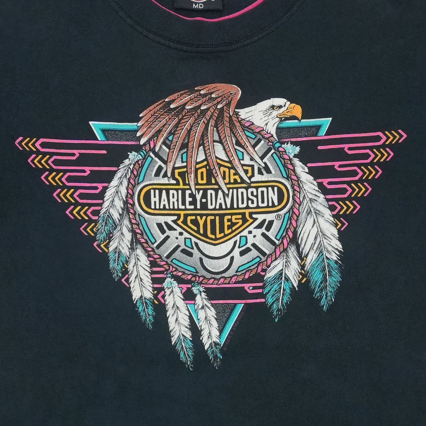 1990s Harley Davidson Richmond Indiana Shirt Front Detail 1
