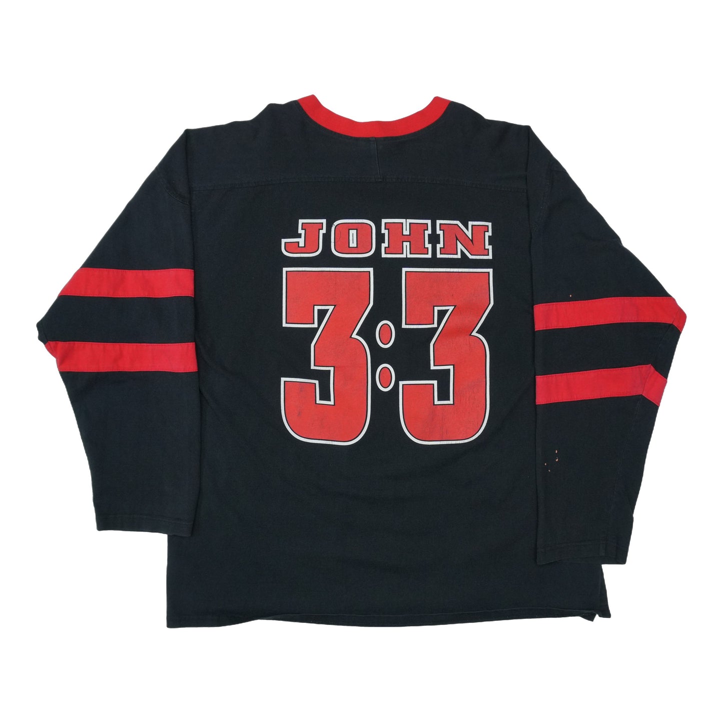1995 Pierced 4 U John 3:3 Christian Hockey Jersey Back