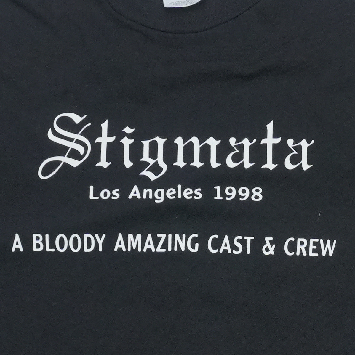 1998 Stigmata Movie Cast & Crew Shirt Detail 2