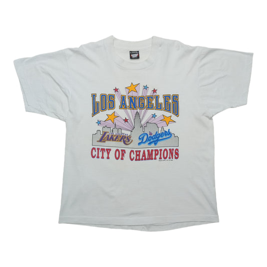 1988 Los Angeles Lakers Dodgers City Of Champions Shirt Front