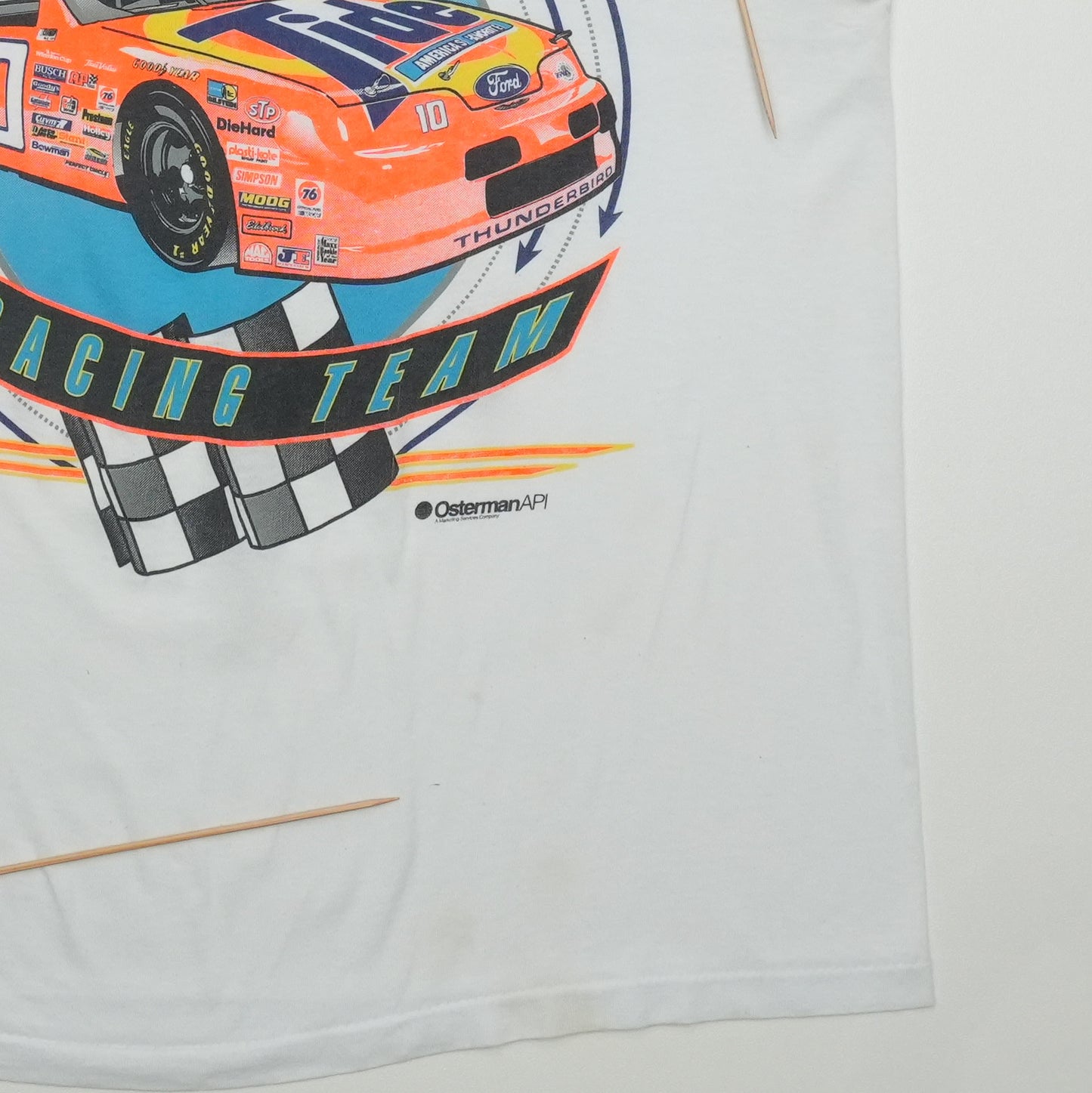 1990s Tide Racing Team NASCAR Shirt Flaw 3