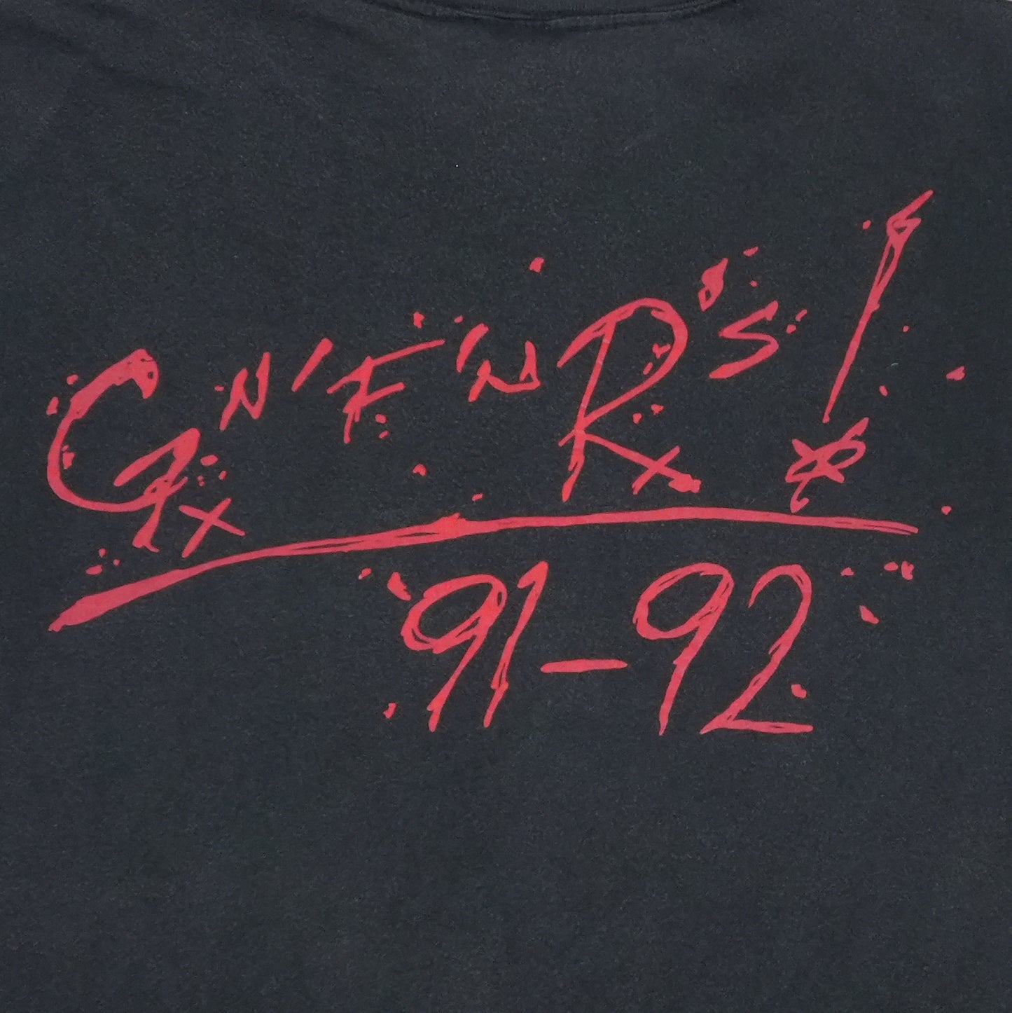 1991 Guns N Roses Use Your Illusion Tour Shirt Back Detail 1