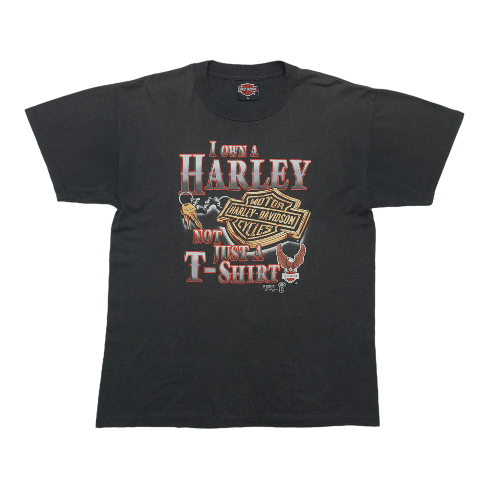 1988 Harley Davidson I Own A Harley 3D Emblem ShirtFront