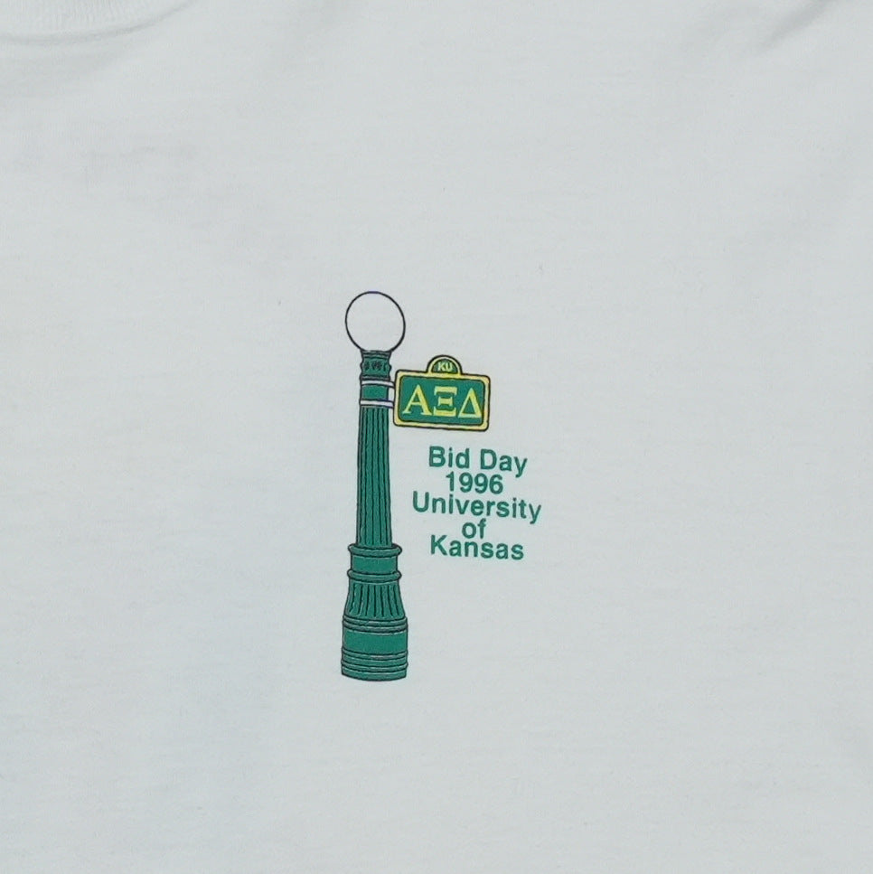 1996 Alpha Xi Delta Kansas Bid Day Shirt Detail 1