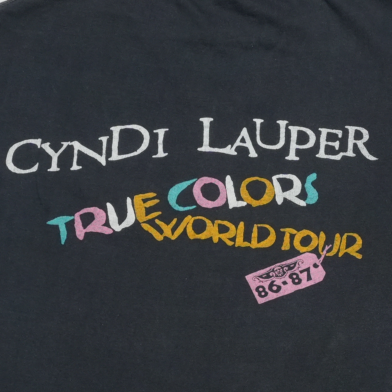 1986 Cyndi Lauper True Colors World Tour Crew Shirt