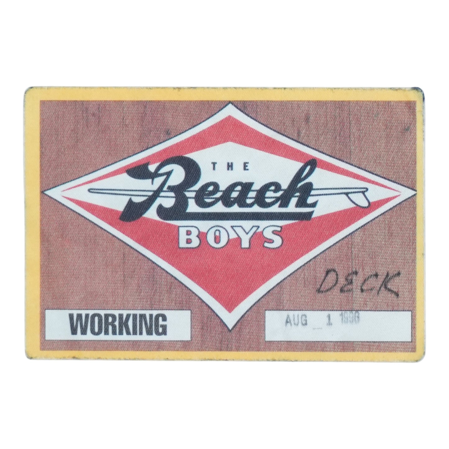 1996 The Beach Boys Backstage Pass - front