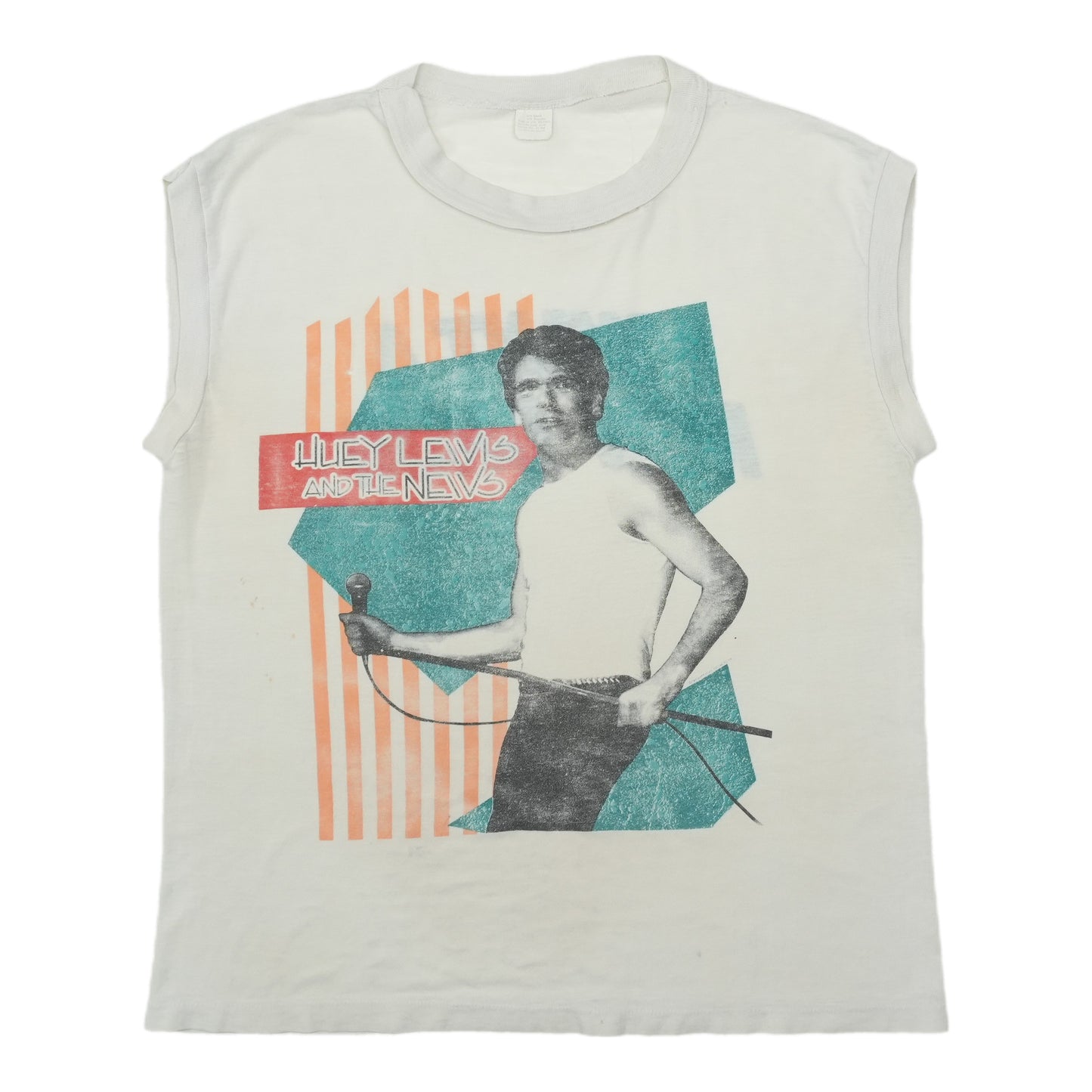 1980s Huey Lewis And The News Sleeveless Shirt Front