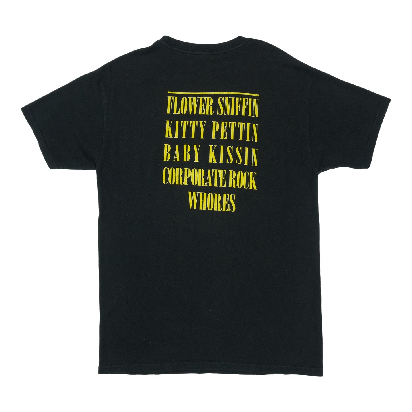 2000s Nirvana Smiley Corporate Rock Whores Shirt Back