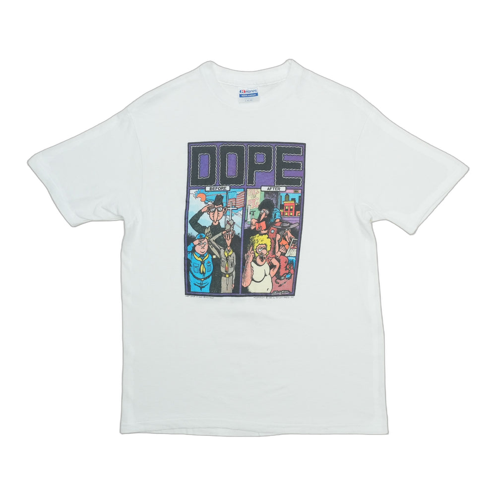 1985 Gilbert Shelton Dope Before & After Shirt Front