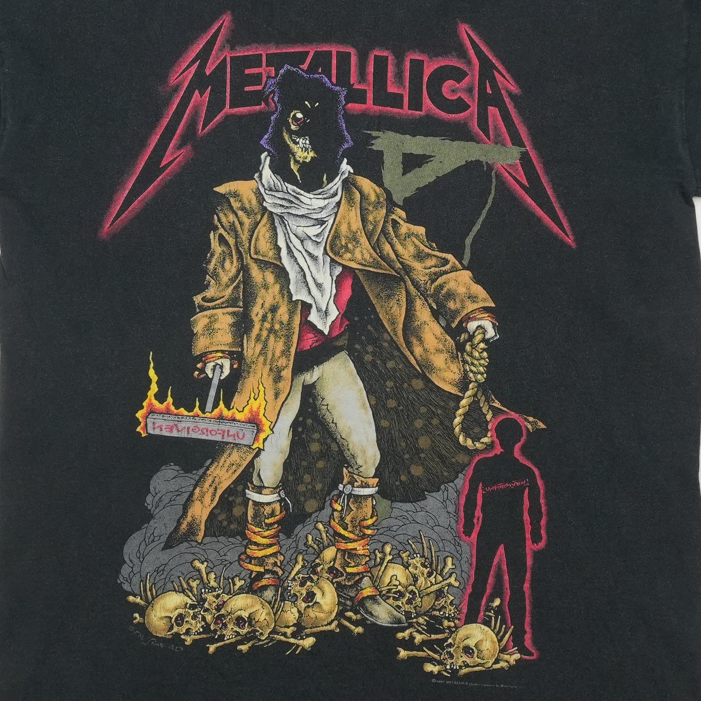 1992 MetallicaUnforgiven Pushead Shirt Front Detail 1