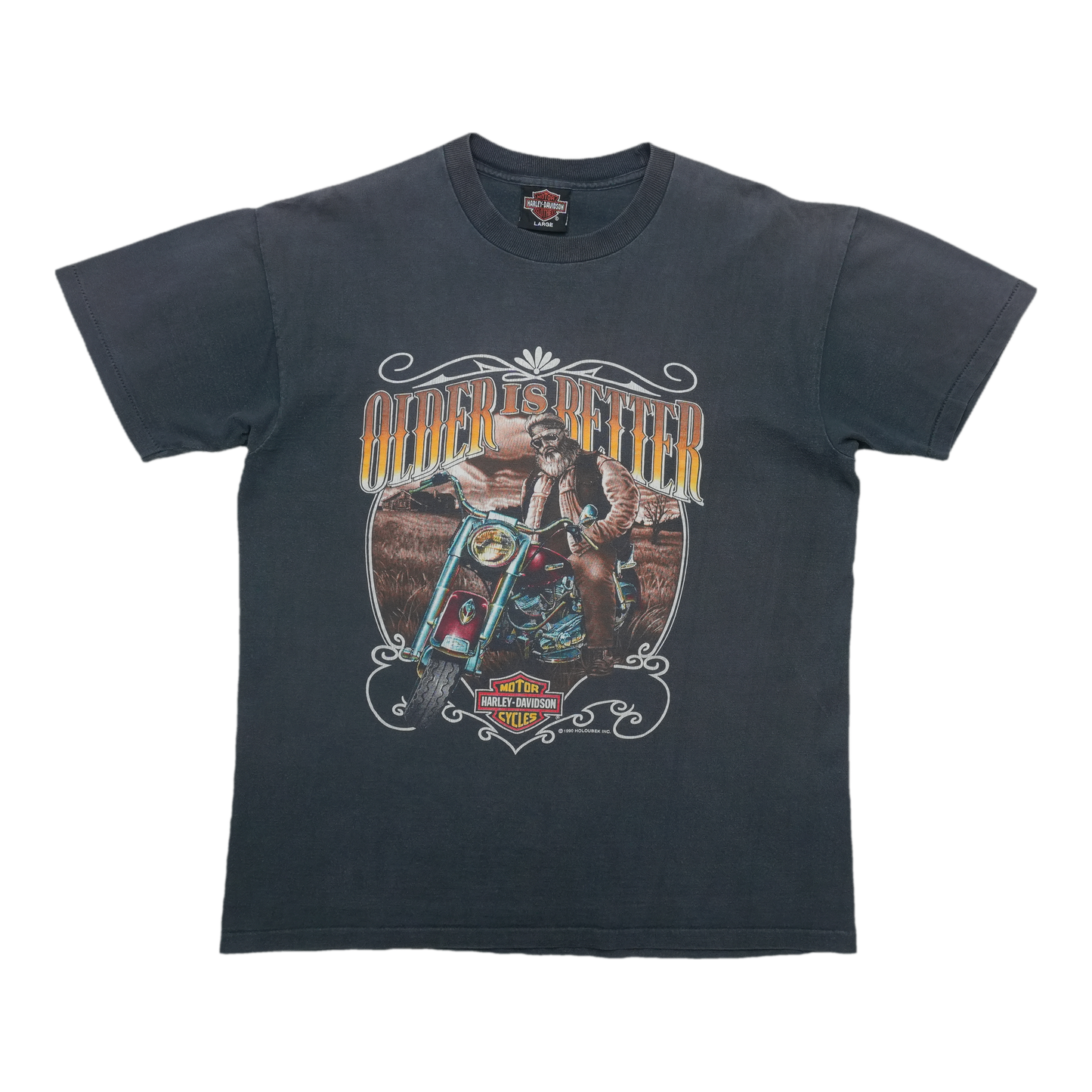 1990 Harley Davidson Older is Better ShirtFront