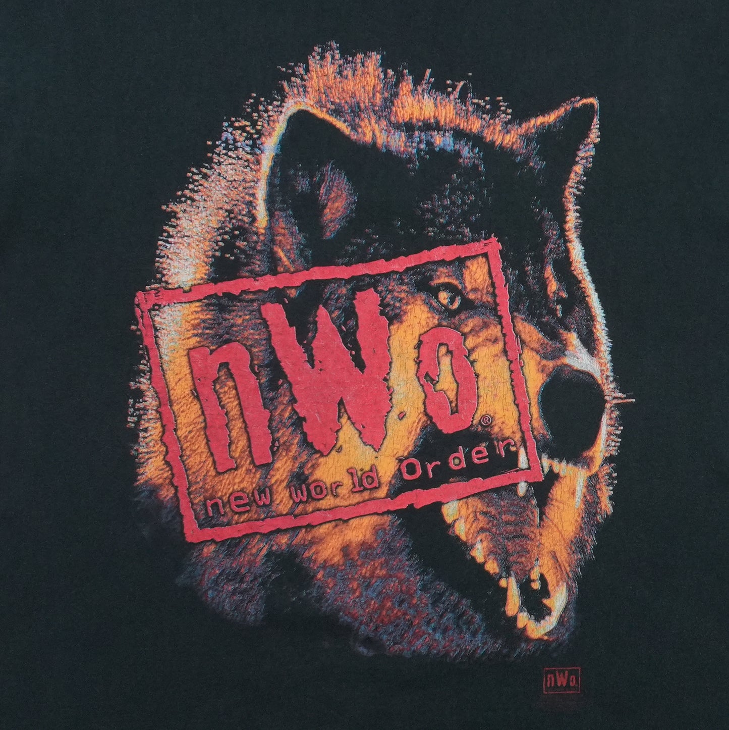 1990s nWo Wolfpac Wrestling Shirt Front Detail 1