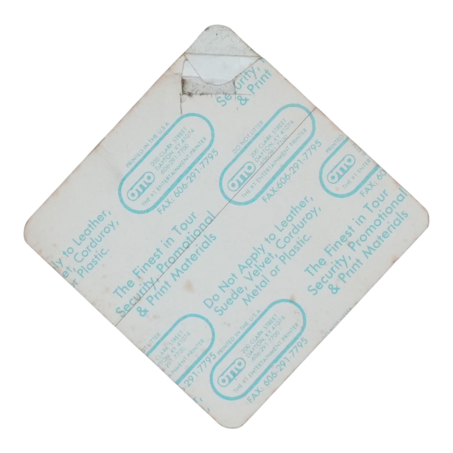 1989 Cinderella Long Cold Winter Tour Working Backstage Pass - back