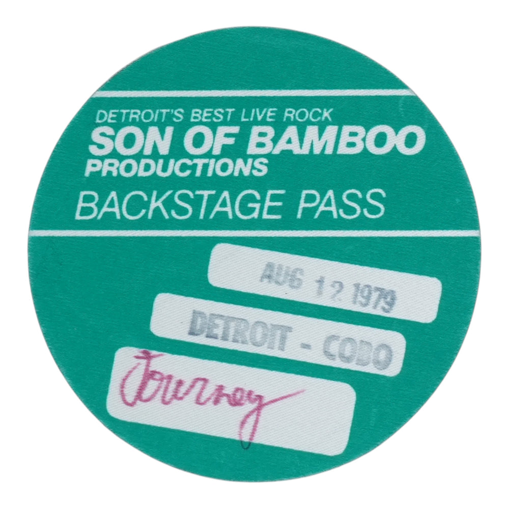 1979 Journey Son of Bamboo Productions Backstage Pass - front