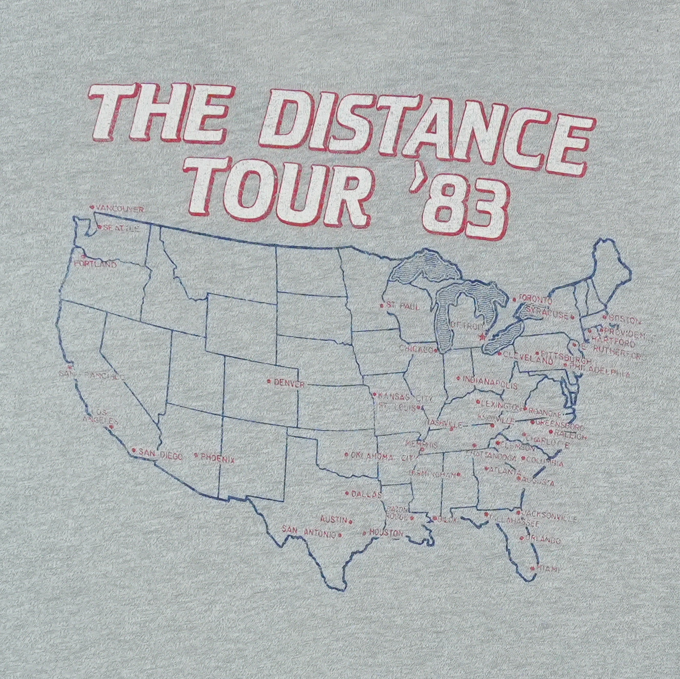 1983 Bob Seger The Distance Tour Shirt Detail 5