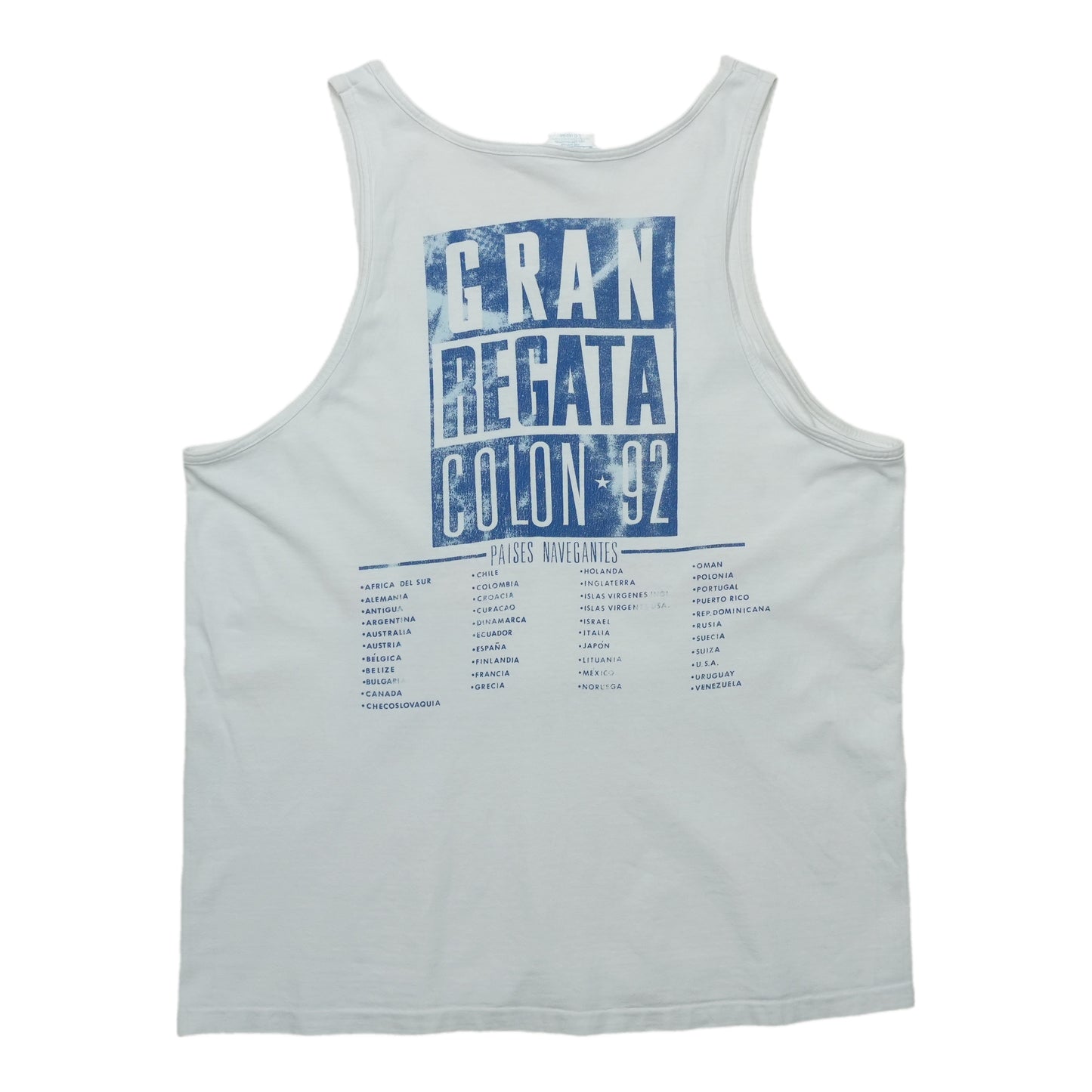 1992 Gran Regata Puerto Rico Tank Top Shirt Back