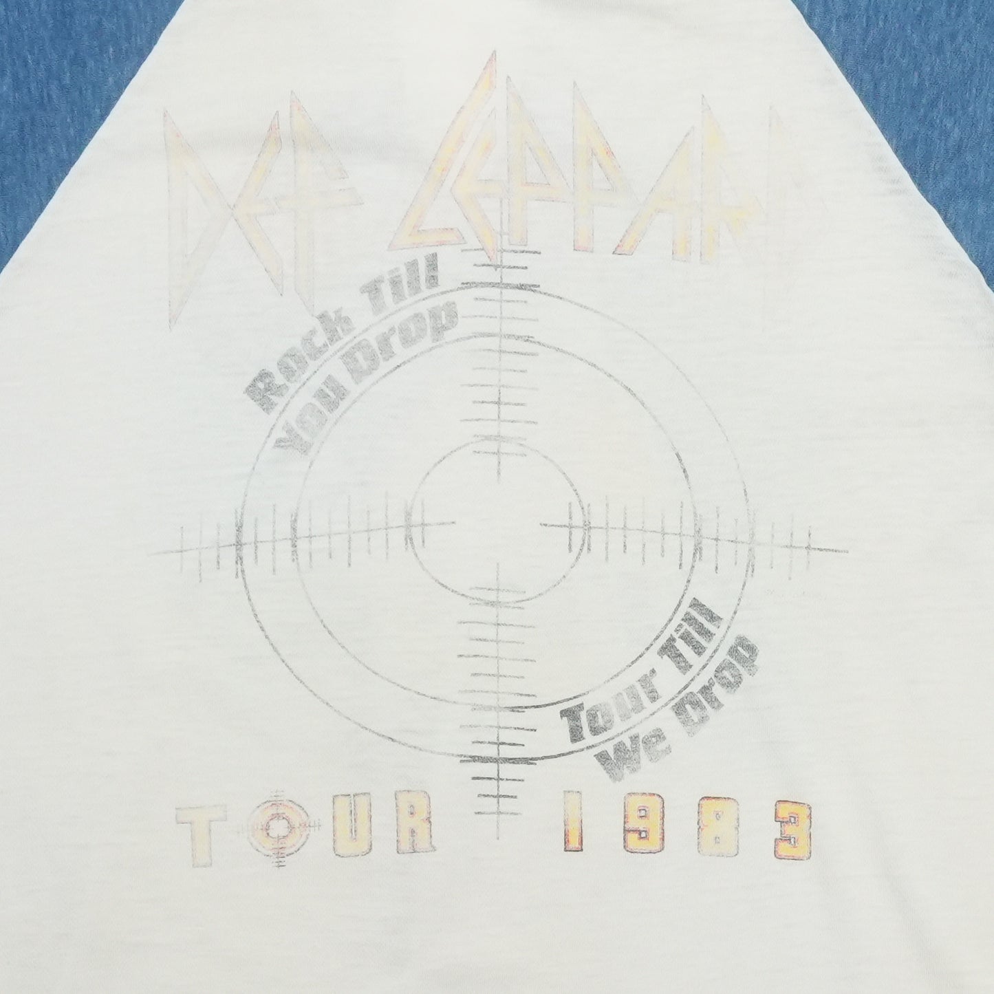 1983 Def Leppard Pyromania Tour Raglan Shirt Detail 6