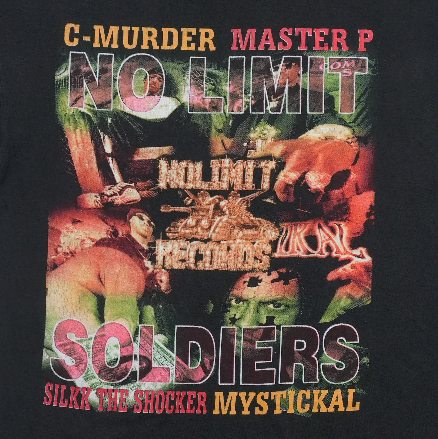1990s No Limit Records Soldiers Of Fortune Shirt Back Graphic