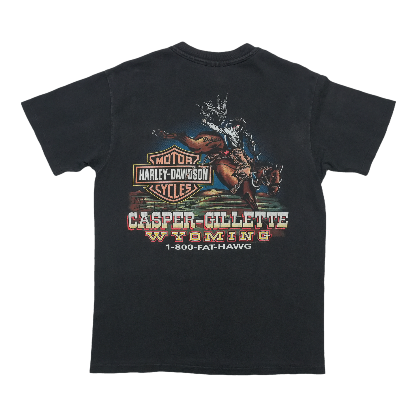 1990s Harley Davidson 800-FAT-HAWG ShirtBack