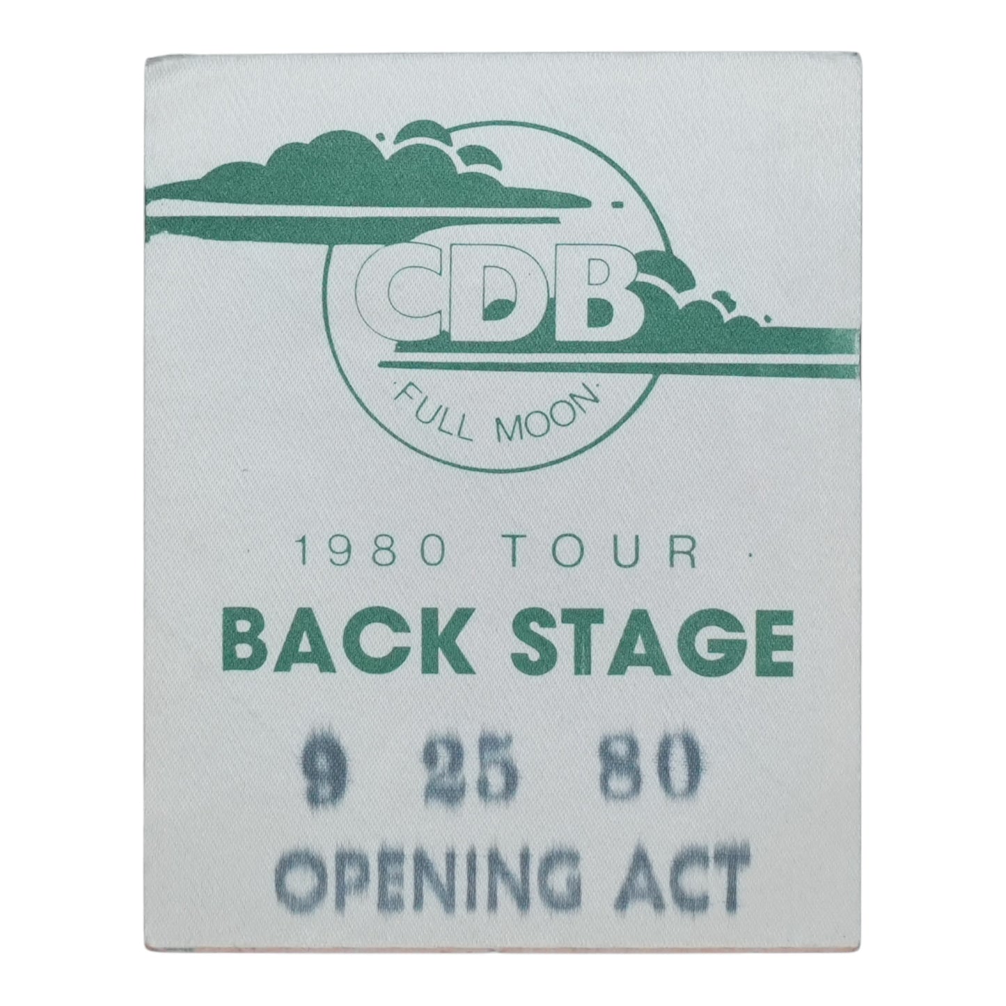 1980 Charlie Daniels Band Full Moon Backstage Pass - front