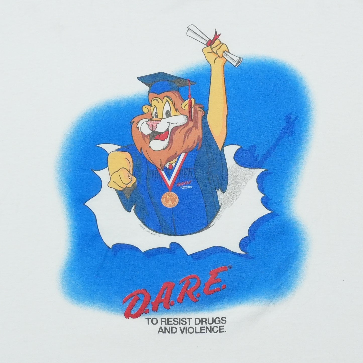 1990s DARE Lion Graduate Shirt Detail 2