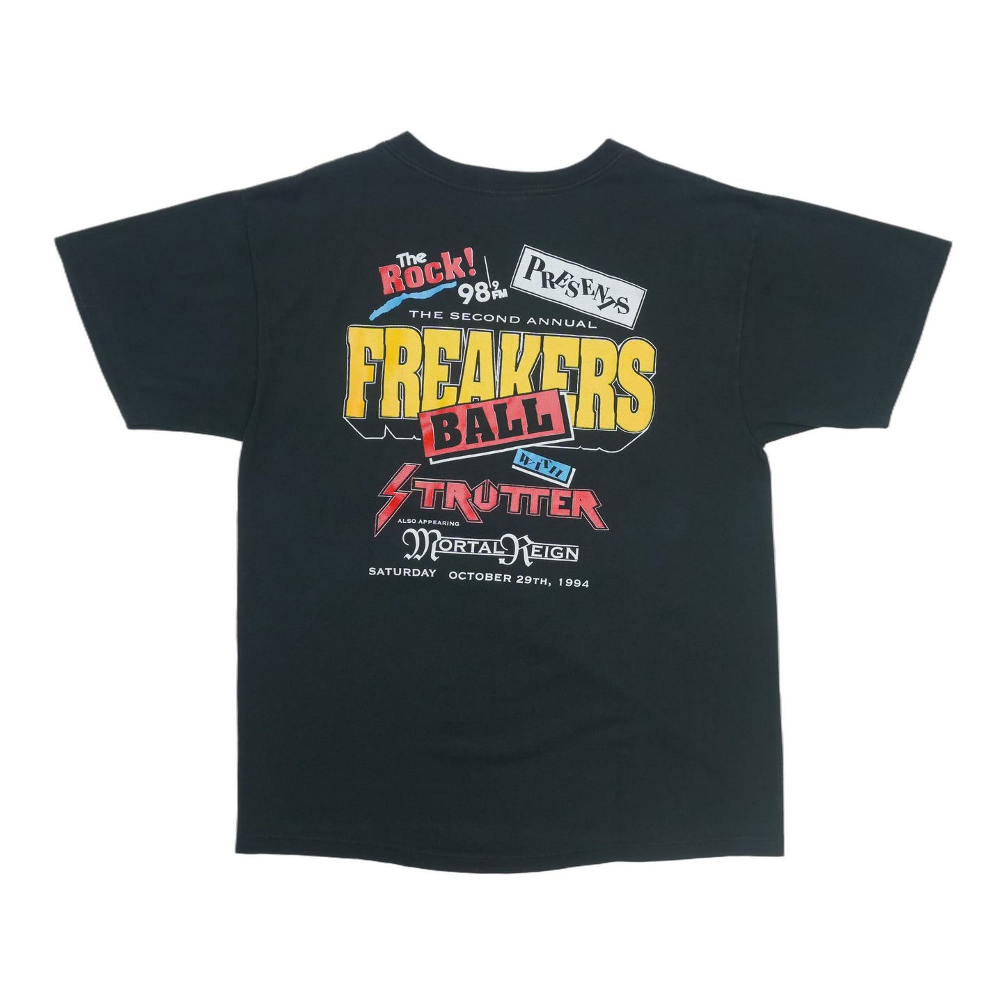 1994 FREAK The Rock Freakers Ball Kansas City Shirt Back