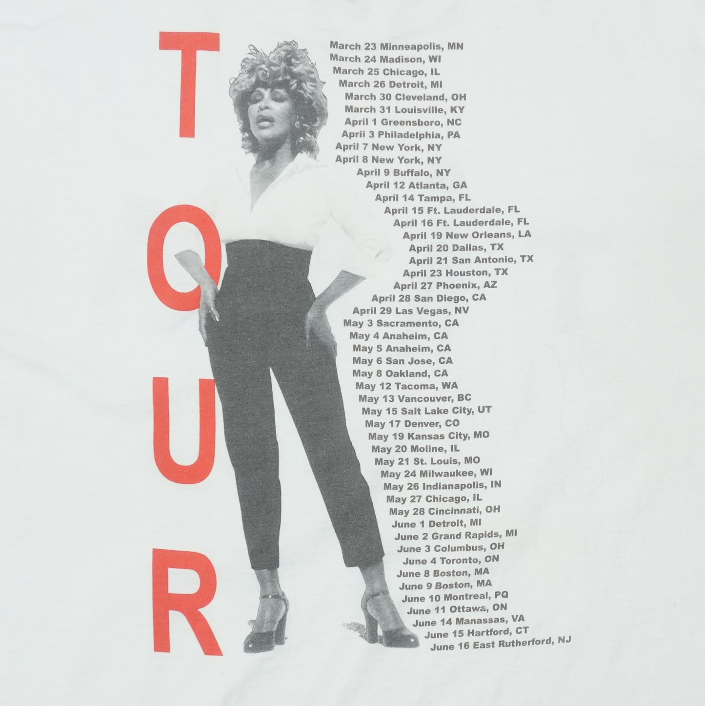 2000 Tina Turner Twenty Four Seven Tour Shirt Detail 3